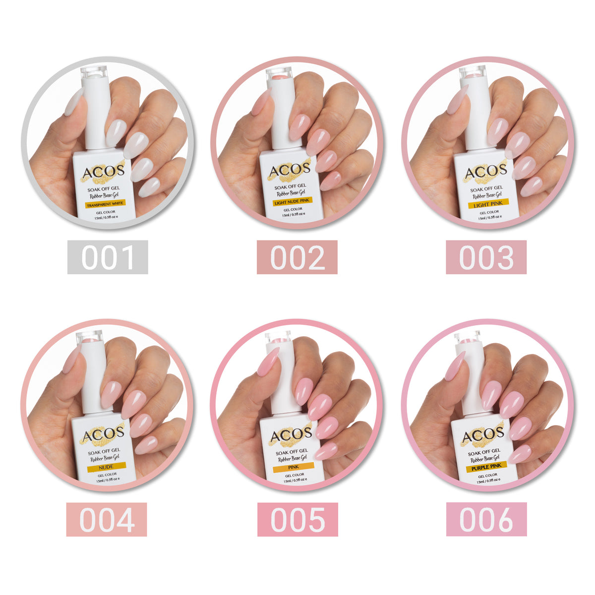 ACOS Rubber Base Soak Off Gel In A Bottle - Lashmer