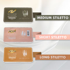 Móng Giả ACOS Soft Gel (Phủ Kín Móng) - Dáng NHỌN (312 cái/hộp)