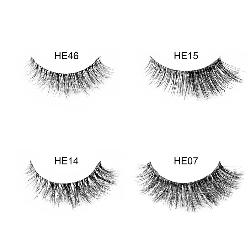 100% Premium Vegan Strip lashes--Clear Band (Medium ) - Lashmer