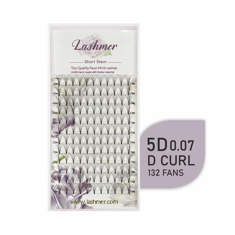 5D Short Stem Premade Fans - Lashmer Nails&Eyelashes Supplier