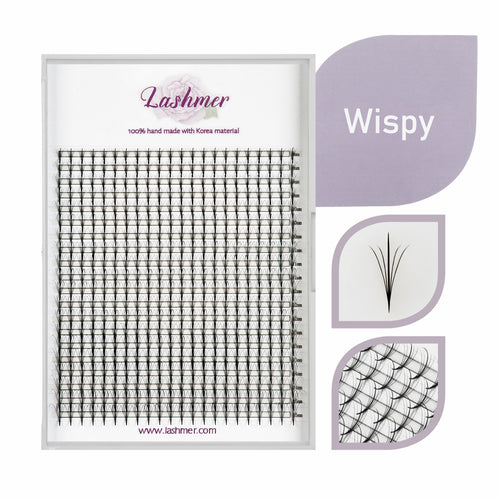5D Wispy Promade Fans  | Lashmer | C, D Curl-20 Lines - 440 Fans - Lashmer Nails&Eyelashes Supplier