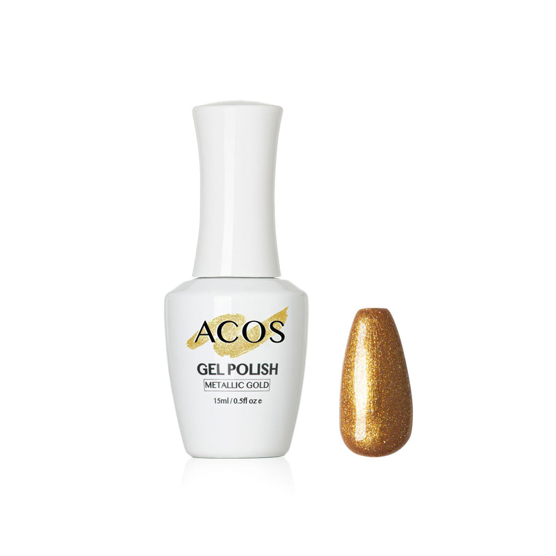 ACOS Gel Colour Coat Metallic Gold (15ml) - Lashmer Nails&Eyelashes Supplier