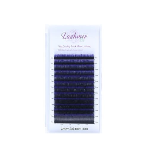 Blue Fast and Easy Fans Eyelashes  C Curl  (0.07) - Lashmer Nails&Eyelashes Supplier