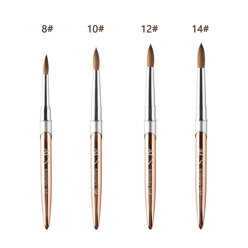 Lashmer 100% Kolinsky Sable Acrylic Brush Oval Long  (Professional type) - Lashmer Nails&Eyelashes Supplier