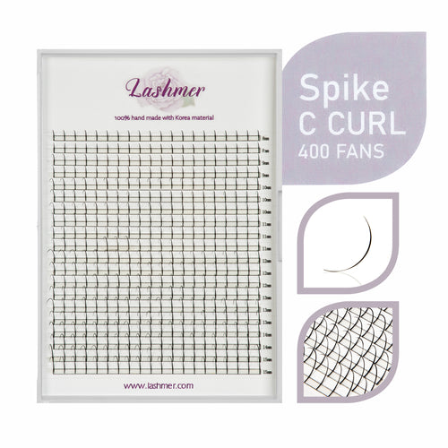 Spike Promade Fans  | Lashmer | C, D Curl-20 Lines - 400 Fans - Lashmer Nails&Eyelashes Supplier