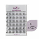 New Promade Fans Point Base Short Stem | Lashmer | C, D Curl--8D - 16 Lines - 384 Fans - Lashmer Nails&Eyelashes Supplier