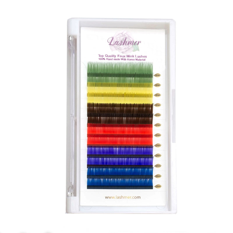 Color Volume Eyelashes  D Curl  (0.07) - Lashmer Nails&Eyelashes Supplier