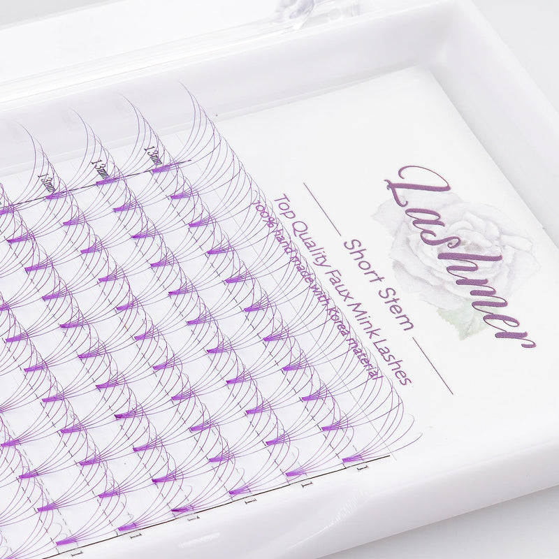 Purple 5D Premade fans Short Stem - Lashmer Nails&Eyelashes Supplier